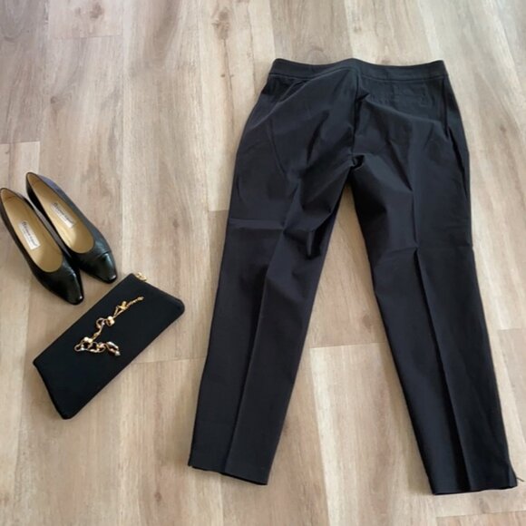 EILEEN FISHER Black Blue Slim Ankle Pants SIZE Large NWT $158 Organic Cotton - Picture 3 of 5